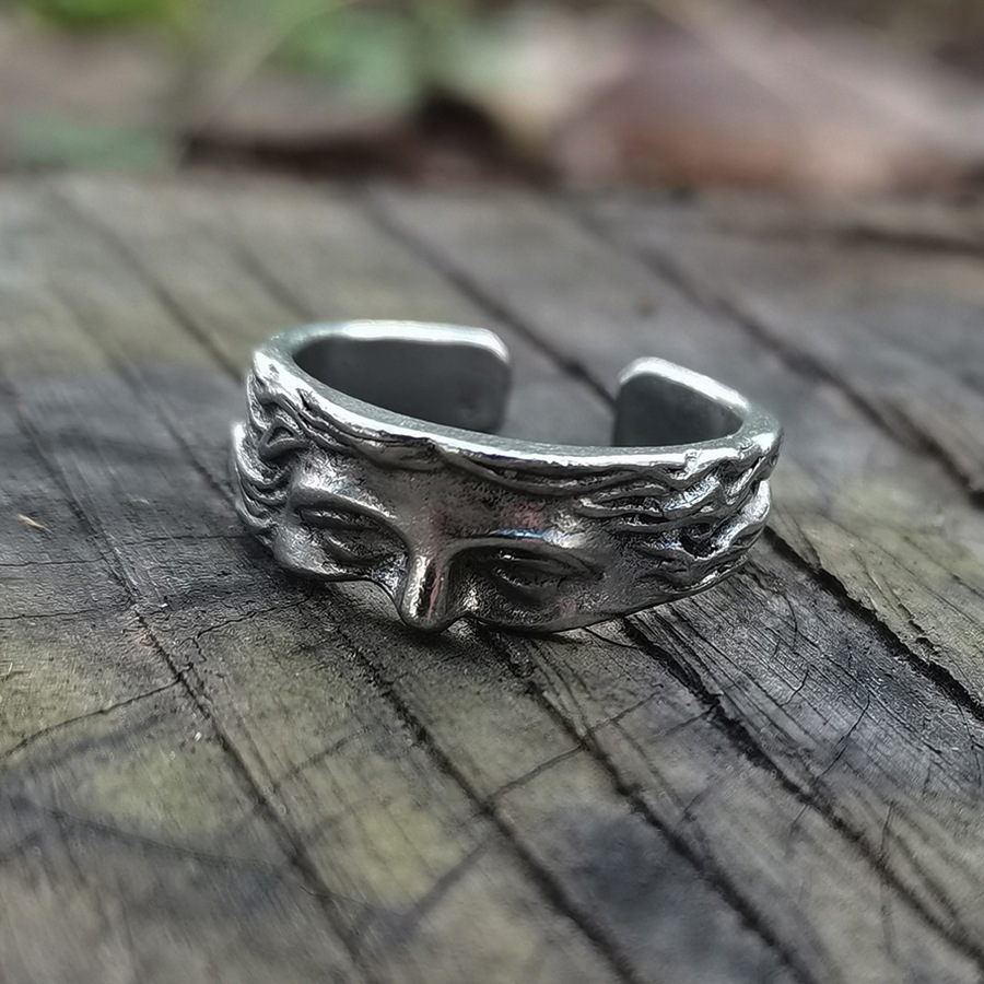 Vintage Open Face Retro Helmet - Creatieve Venus Half Masker Ring Voor