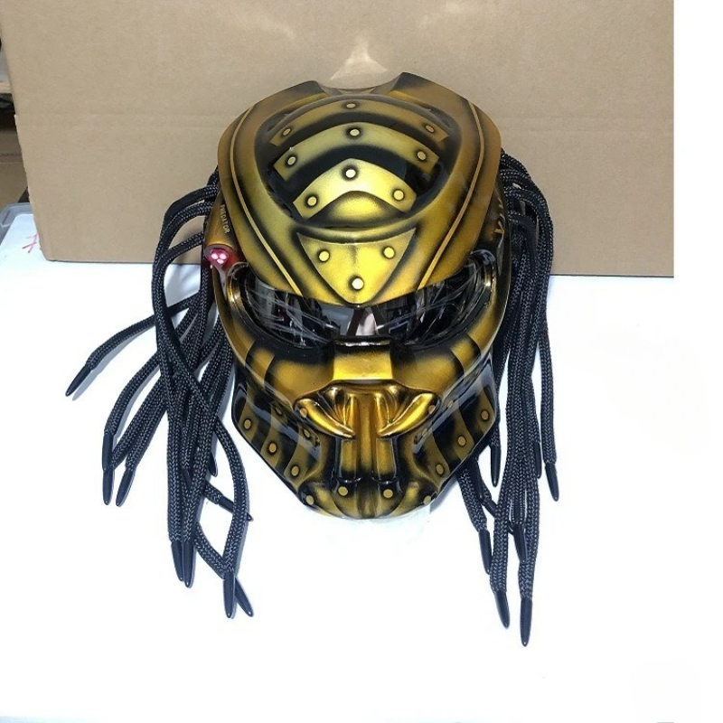 Custom Predator Motorcycle Helmet - Racing Predator Warrior Volledig Gezicht Motorhelm
