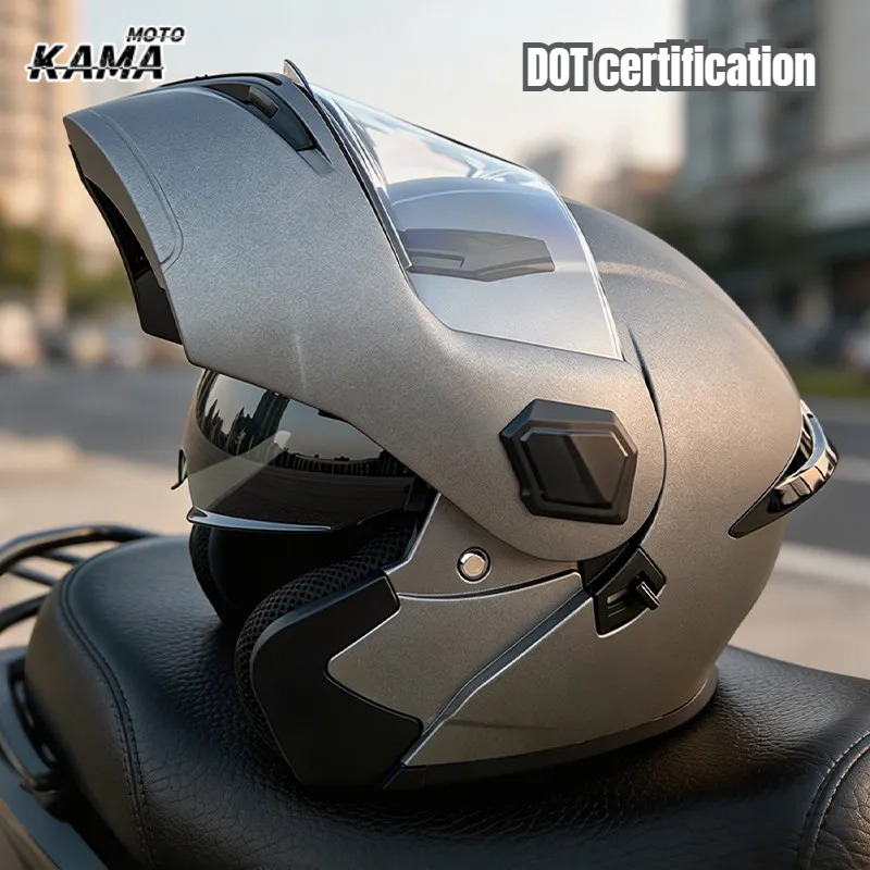 Modular Flip Up Motorcycle Helmet Dot Approved - Omklapbare modulaire motorhelm, goedgekeurd voor mannen