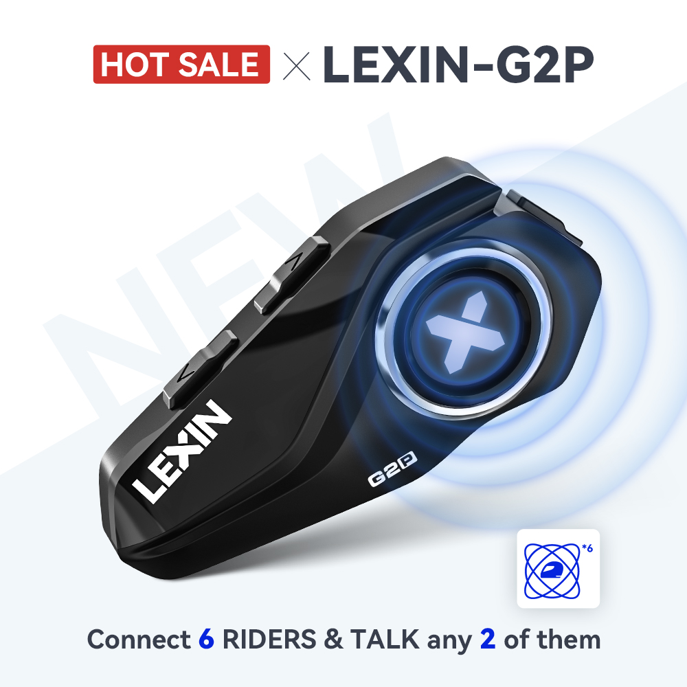 Universal Motorcycle Helmet Intercom Headset - Lexin G2P motorfiets intercom helm Bluetooth-headsets,