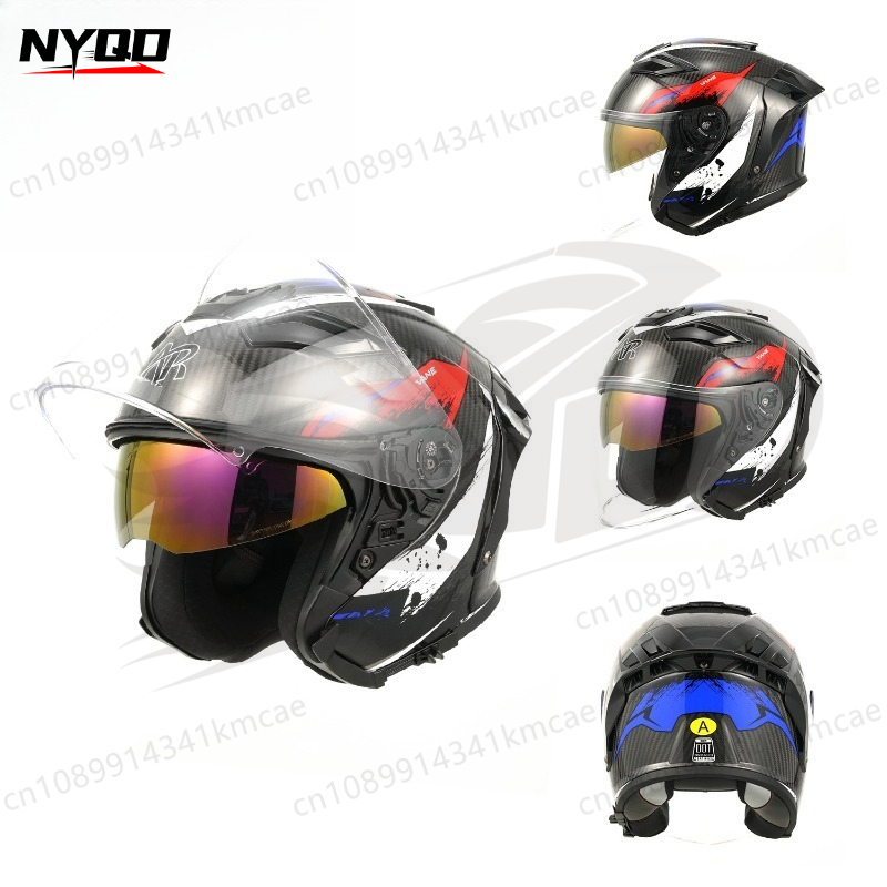 Koolstofvezel motorfietshelm D - Carbon Fiber Lightweight Motorcycle Helmet recensie en prijs