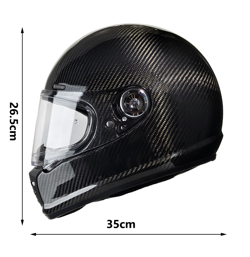 3K koolstofvezel retro motorhe - Full Face Motorcycle Helmet With Bluetooth recensie en prijs