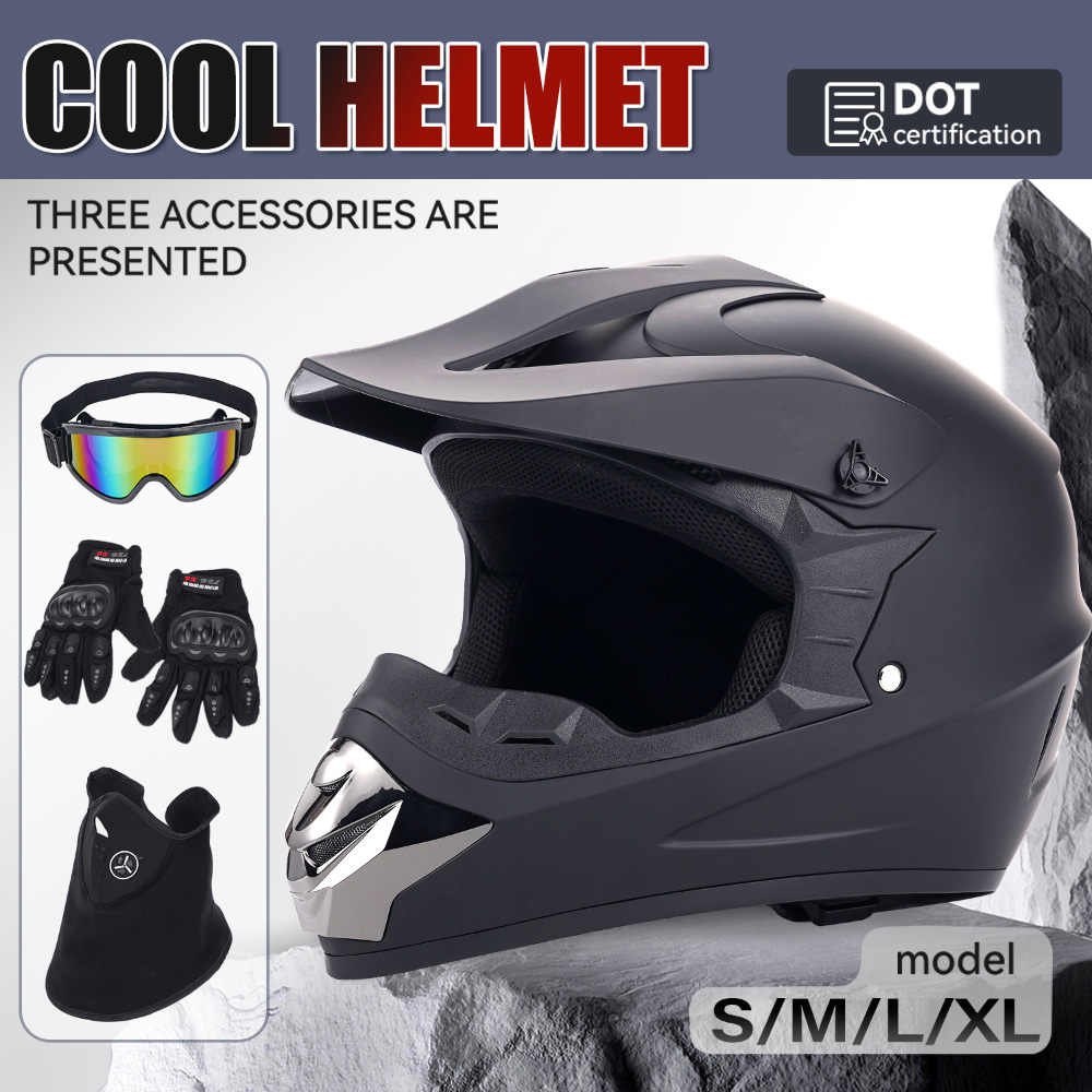 Off-road motorhelm, vierdelige - Off Road Motocross Helmet Goggles Set recensie en prijs