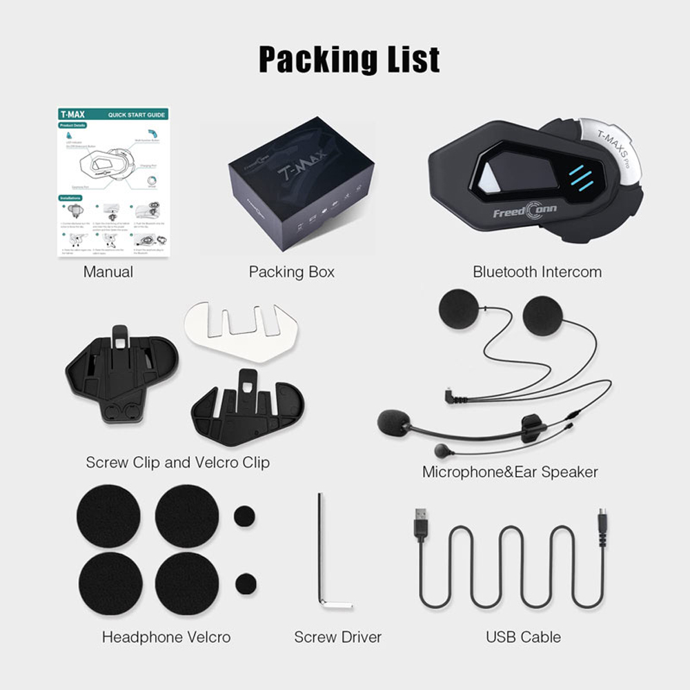 FreedConn T MAX S PRO Motorfie - Universal Motorcycle Helmet Intercom Headset recensie en prijs
