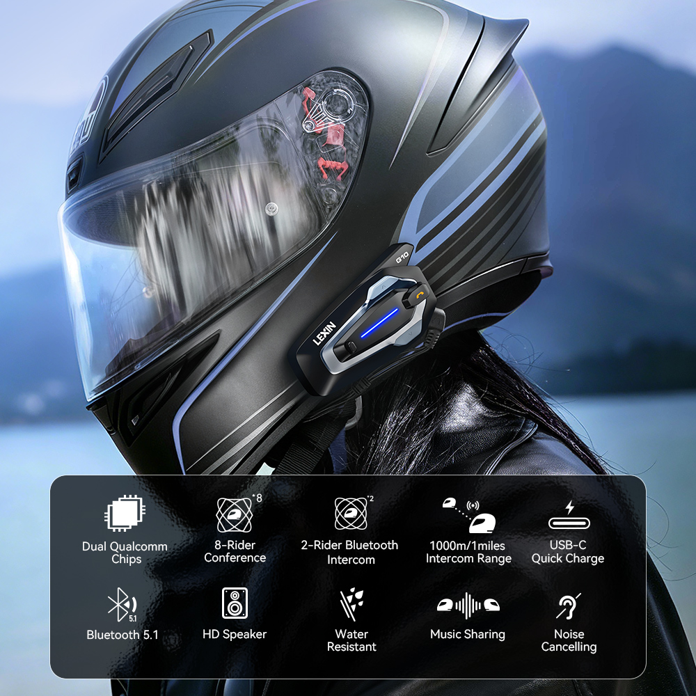 NEW-LEXIN G10 Motorhelm Interc - Universal Motorcycle Helmet Intercom Headset recensie en prijs